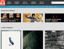 Tablet Screenshot of albumstreams.com